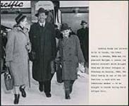 (Left to right) Nada Sobol, Branko Sobol and Marijan Sobol arriving in Winnipeg as refugees from Europe 1960