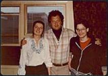 Karen Rae with Harry Chapin and Jim Lysak after a CJSD FM 94 interview [between 1972-1975].