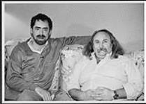 CBC TV's "The Journal" Reporter and Producer, Paul McGrath sits with musician, David Crosby [between 1990-1992].