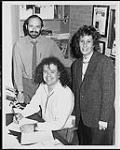 Duke St. Records president, Andrew Hermant with Willie P. Bennett and Manager, Jo-Anne Smale [ca. 1989].
