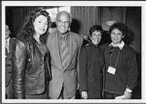 Amy Sky, UNICEF Goodwill Ambassador Harry Belafonte, Julie Belafonte and Marc Jordan at UNICEF Canada's national launch of the fall fundraising campaigns in Toronto 3 octobre 1996