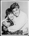 Arista recording artist Michelle Wright celebrates her appearance on "The Tonight Show" with host Jay Leno [between 1992-1993].