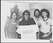 Wes Erikson, Segarini, Jim  Parson et Dave Collin de CJAY FM [between 1977-1979].