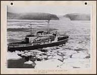 Canadian Coast Guard Ship John A. MacDonald off Burnett Inlet 12 August, 1963.