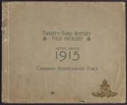 23rd Battery, CFA. Pictorial history and record 1915