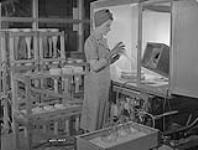 In the spary room the interior of the cathode tubes is coated with a special compound for the screen end of the glass, Research Enterprises Ltd 9 June 1942