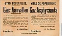 Ville de Poperinghe, Gaz-Asphyxiants, 7 Septembre 1916 / Stad Poperinghe, Gas-Aanvallen, 7 September 1916 1916