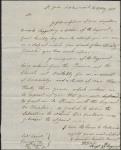 Letter from Sergeant Flohr to the Commander of the 99th Regiment 10 May 1815.