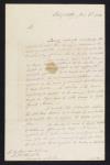 Letter to Sir John Coape Sherbrooke from Lieutenant Colonel Dixon 3 January 1813.