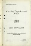 Canadian Expeditionary Force - 209th Battalion - Nominal Roll of Officers, Non-Commissioned Officers and Men 1917