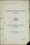 Canadian Expeditionary Force - Ontario Military Hospital - Nominal Roll of Officers, Non-Commissioned Officers and Men 1915-1917