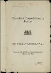 Canadian Expeditionary Force - 16th Field Ambulance - Nominal Roll of Officers, Non-Commissioned Officers and Men 1915-1917