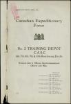Canadian Expeditionary Force - 2nd Training Depot, 6th to 10th Reinforcing Drafts - Nominal Roll of Officers, Non-Commissioned Officers and Men 1917-1918