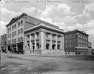 John E. Smith Block, Bank of Commerce, Hotel Cecil, corner 10th Street and Rosser Avenue ca. 1900-1925