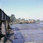 Exercise Grosse Rochade Bavaria West Germany. A empty and full German Army Ferry pass on the Danube River 16 - 18 September 1975.