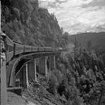 View of the canyon near Garibaldi from the Great Pacific Eastern Railway, British Columbia 25 août 1954.