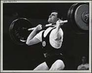 Canadian weight lifter Pierre St-Jean at the 1967 Pan Am Games in Winnipeg