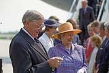 Governor General Romeo LeBlanc with Queen Elizabeth 30 June 1997.