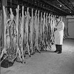 Pig meat that will be used for food 1958