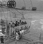 French students visiting Niagara falls 1961
