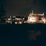 Night view of Ontario, Quebec and France Pavilions October, 1967