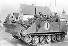 Fallex 82. Barvaria West Germany. APC moves through a small German village, loaded with soldiers, during the annual fall NATO manoeuvers held in Germany 20 September 1982.