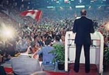 Pierre Trudeau giving speech at "NO" referendum 1980 - 1984