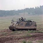 Fallex 84 - infantry training. Hohenfels West Germany. APC's on assault training exercises as part of the annual NATO fall manoeuvres 26 August 1984.
