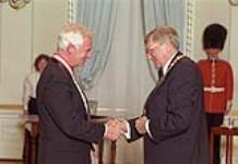 David Lloyd Johnston Order of Canada Investiture presided by the Right Hon. Roméo LeBlanc 7 May 1998.