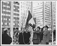 New Canadian Flag Raised at UN Headquarters 15 Feb. 1965.