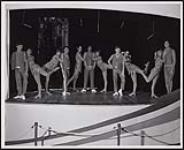 Various performers on a stage of the Pulp and Paper Pavilion 1967