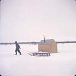 Ice Fishing, Lake Simcoe March 1956.