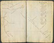 Map of route from Carlton House to Pelican Lake 9-13 February 1820.