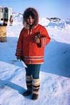 [Inuk woman from Cape Dorset (Kinngait) in Iqaluit]. Original title: Cape Dorset Eskimo in Frobisher Bay March 1968