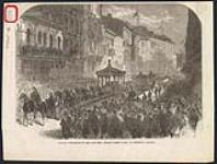 Funeral procession of the late Hon. Thomas D'Arcy McGee, at Montreal, Canada 1868