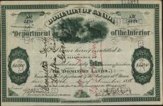 VINCENT (née GREY EYES), Mary - Scrip number 4439 - Amount 160.00$ - Certificate number MS 1886/11/12