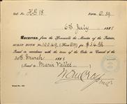 VALLEE, Marie - Scrip number 10049 - Amount 34.00$ 6 July 1885