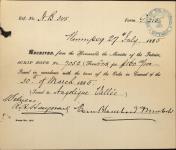 VALLEE, Angélique - Scrip number 7052 - Amount 160.00$ 27 July 1885