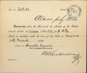 DUMOND, Timothé (Heir of Jacques Dumont) - Scrip number 10244 - Amount 53.33$ 31 July 1885