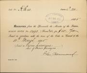 LAROCQUE, Pierre (Heir of Moïse Larocque) - Scrip number 10493 - Amount 40.00$ 12 August 1885