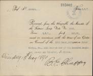KIRTON, Peter Sr. (Sole heir of his daughter Jessie Ann Isbester née Kirton) - Scrip number 3958 - Amount 240.00$ 13 May 1890