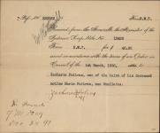 POITRAS, Zacharie (One of the heirs of his mother Marie Poitras née Ouellette) - Scrip number 12420 - Amount 40.00$ 28 December 1891