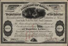 ENGLISH, Philomine - Scrip number 7814 - Amount 160.00$ - Certificate number 1043 A 1887/03/03