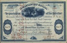 MORIN, Enoch (Heir of Joseph Lapataque Morin) - Scrip number 11355 - Amount 40.00$ - Certificate number 180 B 1886/09/16