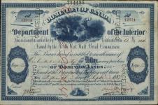 MORRISON, Annabella - Scrip number 12014 - Amount 190.00$ - Certificate number 1516 A 1887/09/15
