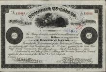 DUMONT, Alfred (One of the heirs of Jean Marie Dumont) - Scrip number A 25019 - Amount 11.89$ - Certificate number D 1395 1900/08/20-1900/10/03