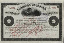 GREY, Magloire (Half-brother and one of the heirs of Louis Grey) - Scrip number A 25152 - Amount 30.00$ - Certificate number D 2334 1900/10/19-1900/11/28