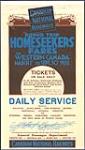 Canadian National Railways - Round Trip Homeseekers' Fares to Western Canada - 1928 1928