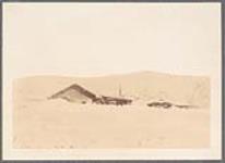 [A camp site with log cabin] [between 1889-1942]
