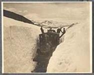 [Plowing snow, Alaska] [between 1889-1942]